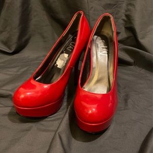 ***3/$45***Candy Apple Red Heels Size 10